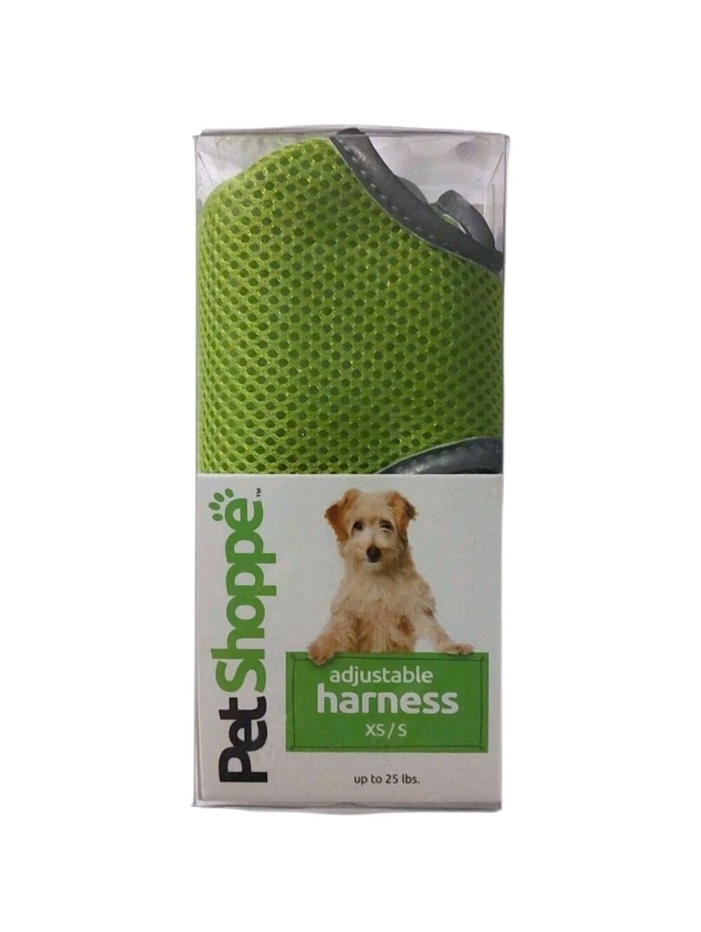 PetShoppe Dog Harness XS/S Lime Green Mesh Adjustable Travel Vest 13-25 lbs NEW